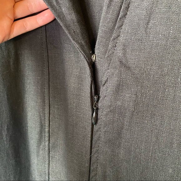 Chapter Goods 100% Linen Column Dress in Black Ink - Picture 6 of 9